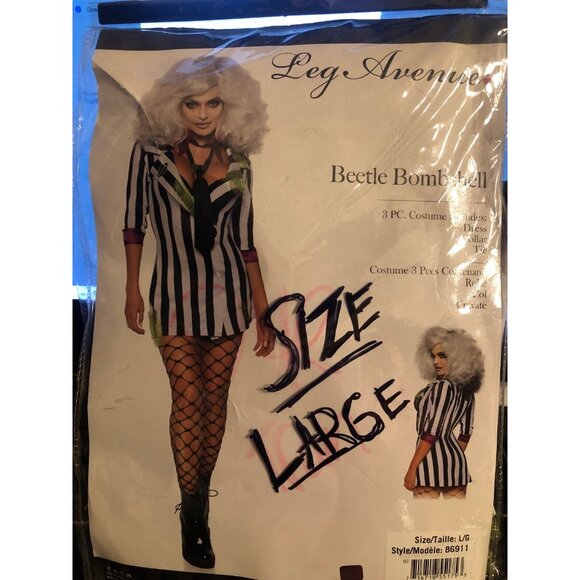NEW Beetle Bombshell Costume Womens SZ Large Halloween Cosplay MSRP $78 - Picture 3 of 3